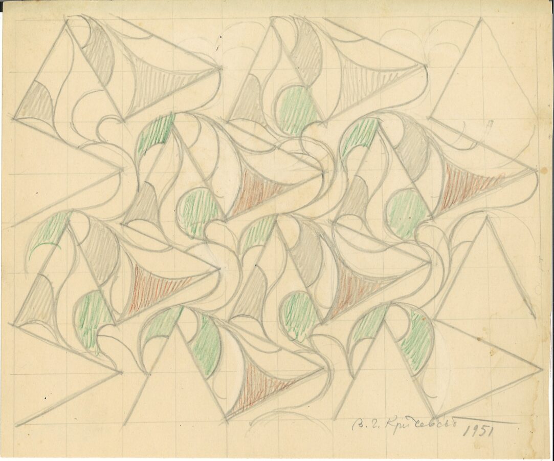 Ескіз орнаменту. 1951 р. 1 Ескіз орнаменту. 1951 р.